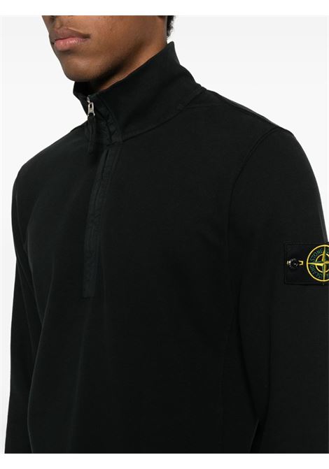polo half zip uomo nera STONE ISLAND | K2S15 6100068 S0A20V0029